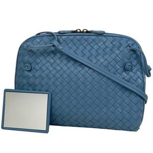Bottega Veneta Nodini Bag Crossbody Shoulder Leather Blue